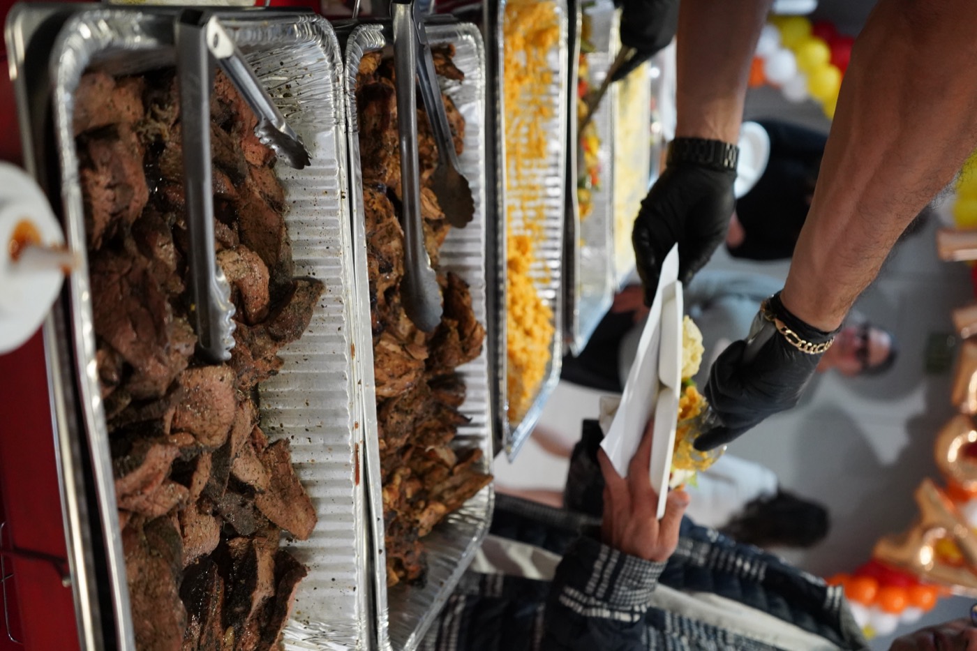 Taco catering setup